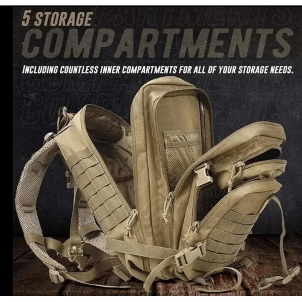 StealthX Military Unisex 45L Backpack Waterproof Backpacking Tactical‎ Organizer